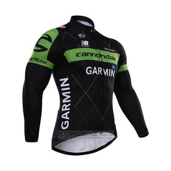 2015 Fahrradbekleidung Cannondale Grun und Shwarz Trikot Langarm und Tragerhose